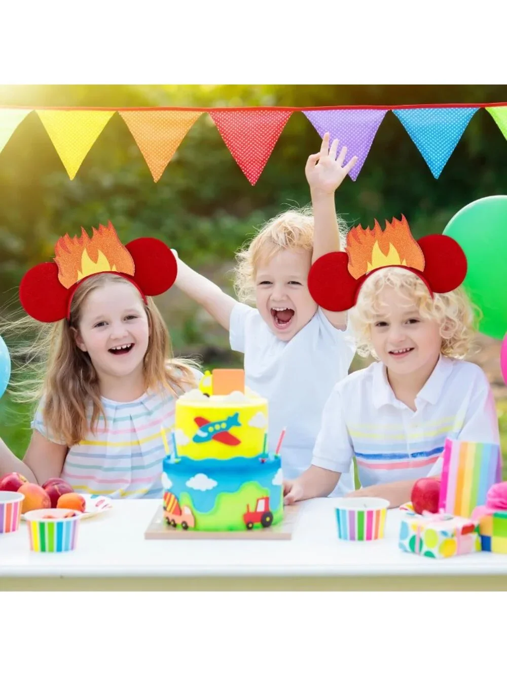 Women Red Cartoon Mickey Mouse Costume Headband For Cosplay